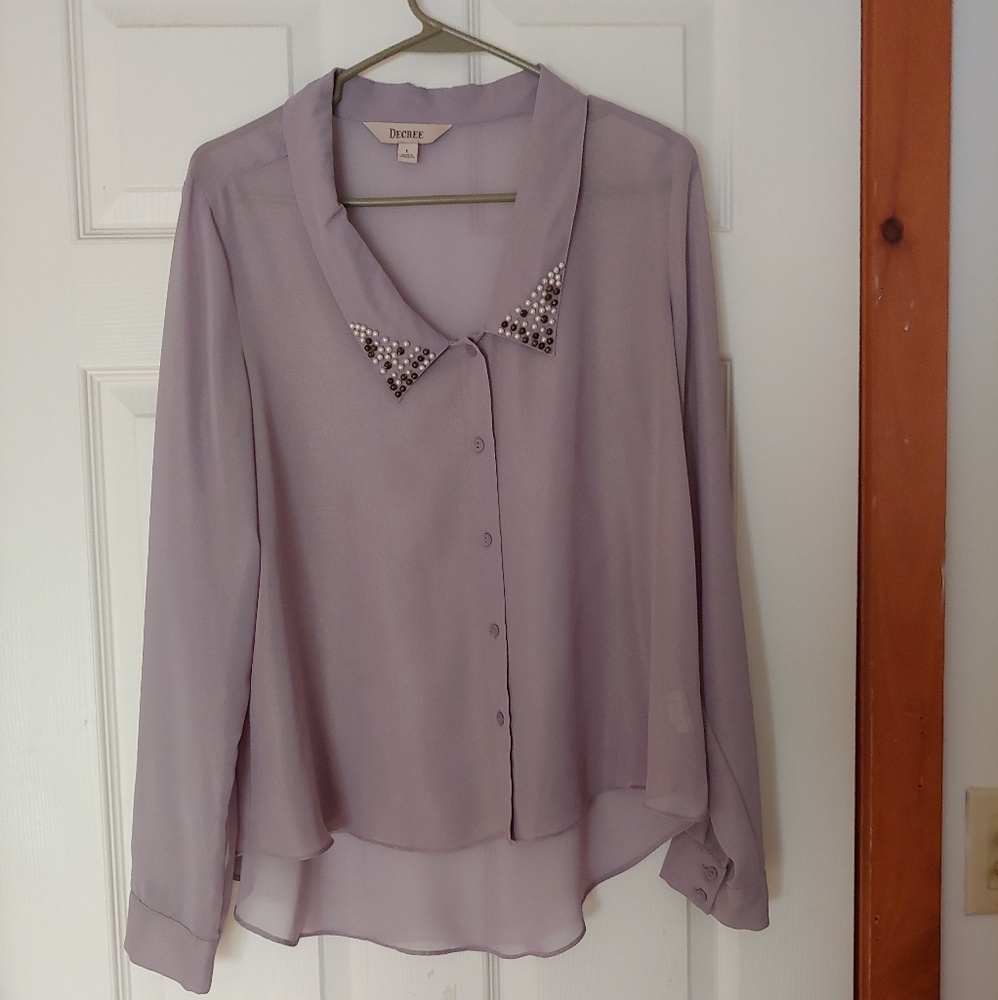 Degree Sheer Button Up